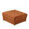 Oikiture 1 Seater Velvet Modular Ottoman Armless TOFU Brown