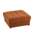 Oikiture 1 Seater Velvet Modular Ottoman Armless TOFU Brown