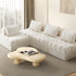 4 Seater Boucle Modular Sofa Lounge Chair Armless White