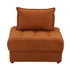 Oikiture 1 Seater Velvet Modular Sofa Lounge Chair with Backrest Brown