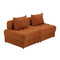 Oikiture 2 Seater Velvet Modular Sofa Lounge Chair with Backrest Brown