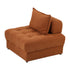 Oikiture 2 Seater Velvet Modular Sofa Lounge Chair with Backrest Brown