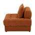 Oikiture 2 Seater Velvet Modular Sofa Lounge Chair with Backrest Brown