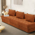 3 Seater Velvet Modular Sofa Lounge Chair with Backrest Brown