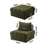Oikiture 5 Seater Boucle Modular Sofa & Ottoman Set Green