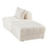 2 Seater Boucle Modular Sofa & Ottoman Set Armless White