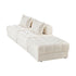 3 Seater Boucle Modular Sofa & Ottoman Set Armless White