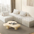 4 Seater Boucle Modular Sofa & Ottoman Set Armless White