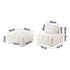 5 Seater Boucle Modular Sofa & Ottoman Set Armless White