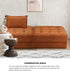 Oikiture 6 Seater Velvet Modular Sofa & Ottoman Set with Backrest Brown