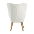 Armchair with Footstool Sherpa White