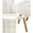Armchair with Footstool Sherpa White