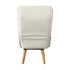 Armchair wit Stool 360° Swivel Seat Beige