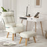 Armchair wit Stool 360° Swivel Seat Beige