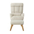 Oikiture 4x 360 Swivel Recliner Armchair Lounge with Stool Beige