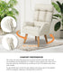 Oikiture 4x 360 Swivel Recliner Armchair Lounge with Stool Beige