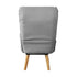 Armchair wit Stool 360° Swivel Seat Grey