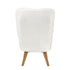 Armchair with Ottoman Swivel Sherpa White
