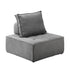 Armless Sofa with Adjustable Back Modular Grey