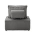 Armless Sofa with Adjustable Back Modular Grey