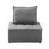 2PCS Modular Armless Sofa Linen Grey