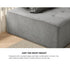 2PCS Modular Armless Sofa Linen Grey