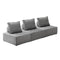 3PCS Modular Armless Sofa Linen Grey
