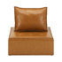2pcs Pu Leather Sofa Couch Brown