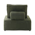 3PCS Modular Sofa Lounge Chair Armless Sherpa Green