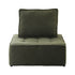 4PCS Modular Sofa Lounge Chair Armless Sherpa Green
