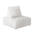 Modular Armless Sofa Adjustable Back Sherpa White