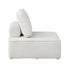 Modular Armless Sofa Adjustable Back Sherpa White