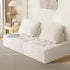 2PCS Modular Armless Sofa Sherpa White