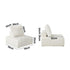 2PCS Modular Armless Sofa Sherpa White