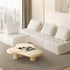 4PCS Modular Armless Sofa Sherpa White