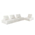 4PCS Modular Armless Sofa Sherpa White