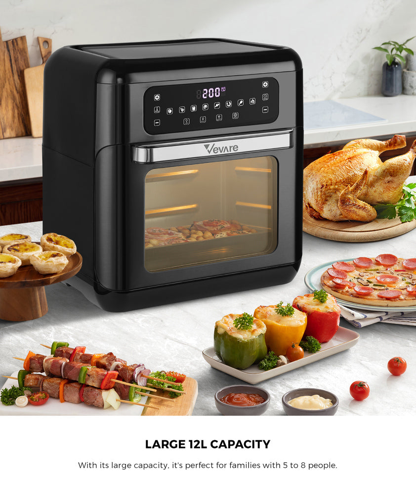 Air Fryer 12L Oven LCD Touch Oil Free Cooker 1500W