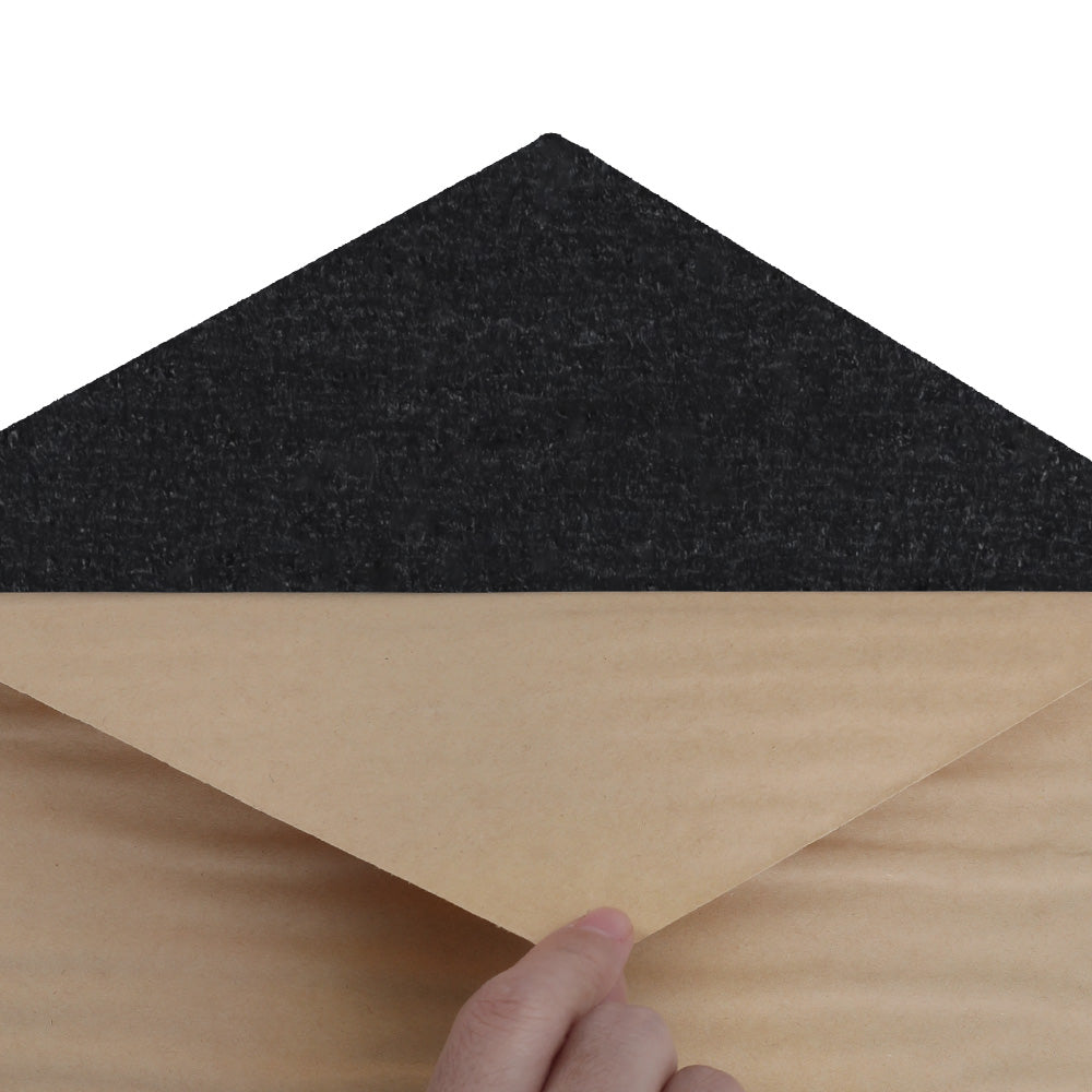 Alpha Acoustic Foam 12pcs 35x30x0.9cm Soundproof Absorption Panel Adhesive Black