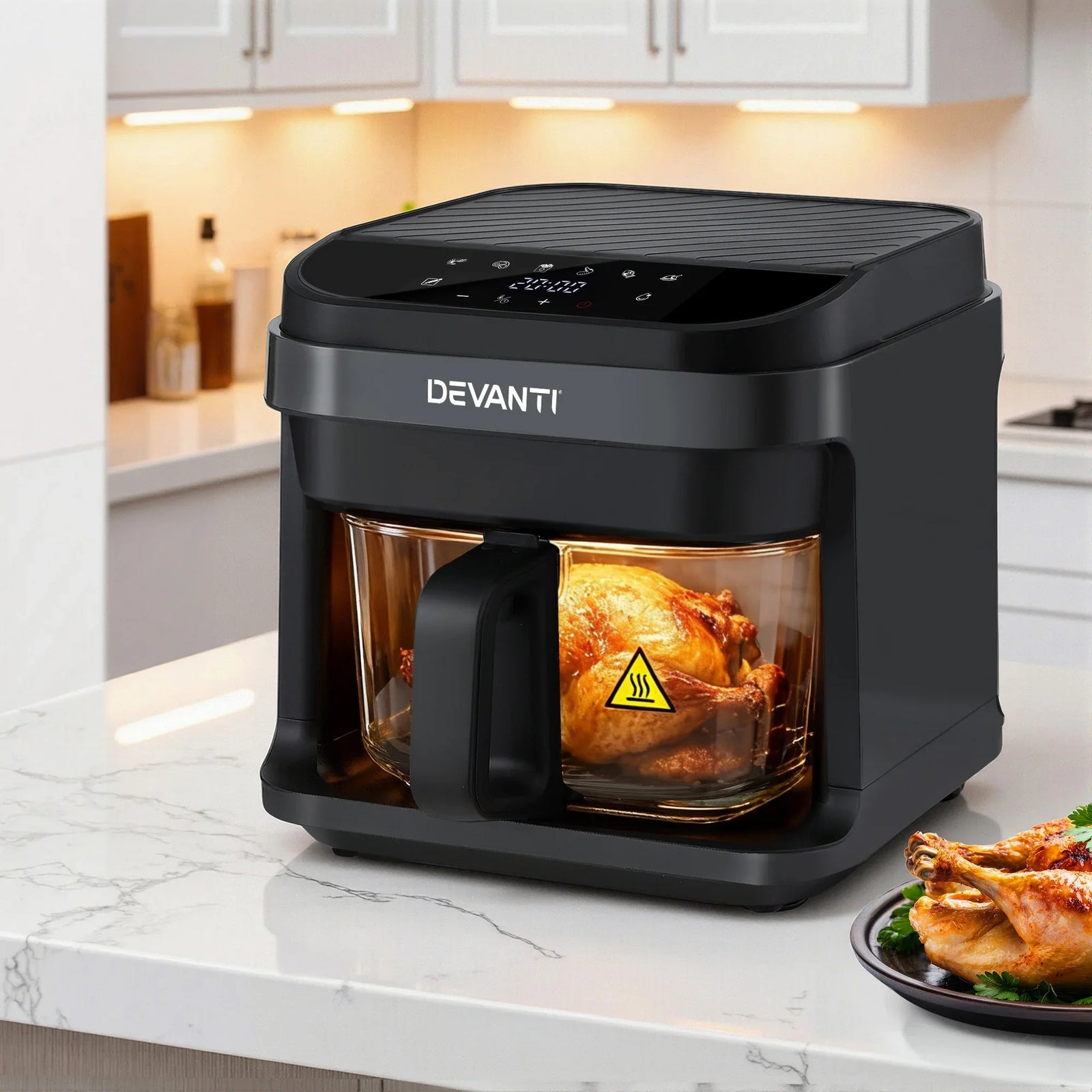 Air Fryer 5.5L Touch Control Electric Cooker 1200W Black