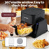 2-IN-1 Air Fryer 5.5L Dual Zone Fryers Electric Cooker with Top BBQ Grill & Bot
