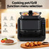 2-IN-1 Air Fryer 5.5L Dual Zone Fryers Electric Cooker with Top BBQ Grill & Bot
