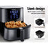 7L Air Fryer – 8 Presets, LCD Touch, 360° Air Circulation, Stainless Steel