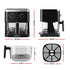 Devanti 4.5L Glass Air Fryer Kitchen Oven Knob Control 1350W Healthy Cooker Black