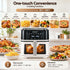 Devanti 8L Air Fryer BBQ Grill 2-in-1 Flip 1650W Touch Control Oil Free White