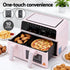 Air Fryer 9L Dual Zone Fryers 2600W Pink