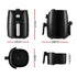 2.5L Air Fryer Oil Free Cooker 1200W Compact Fryer Black