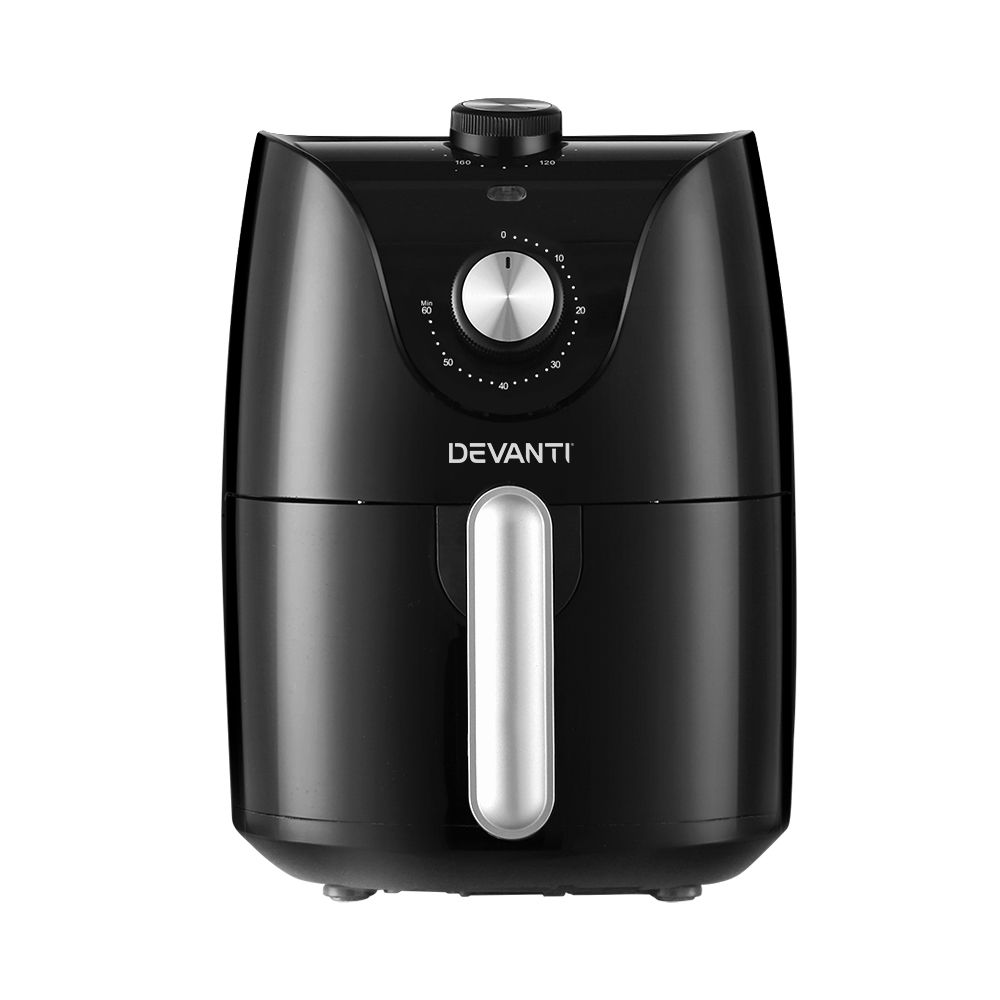 2.5L Air Fryer Oil Free Cooker 1200W Compact Fryer Black