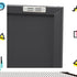 Charcoal Metal Storage Cabinet Sideboard Buffet with Adjustable Shelf