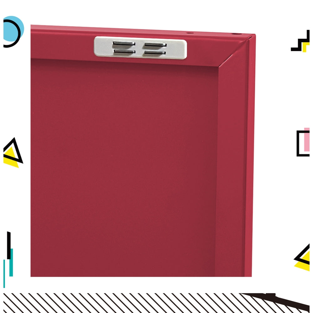 Pink Metal Storage Cabinet Sideboard Buffet with Adjustable Shelf