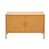 Yellow Metal Storage Cabinet Sideboard Buffet with Adjustable Shelf